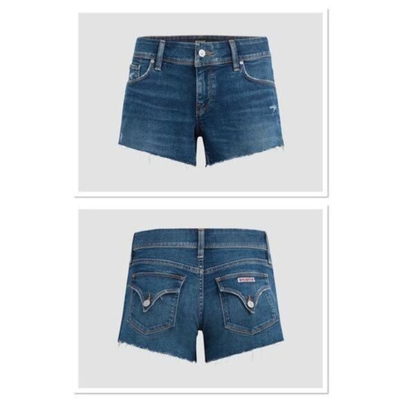 HUDSON JEANS Croxley High Rise Cut off Flap Pocket Denim Shorts Blue Sz 30 NWT - Picture 5 of 17